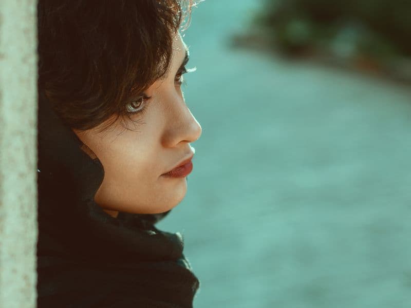 Portrait of a glowing client