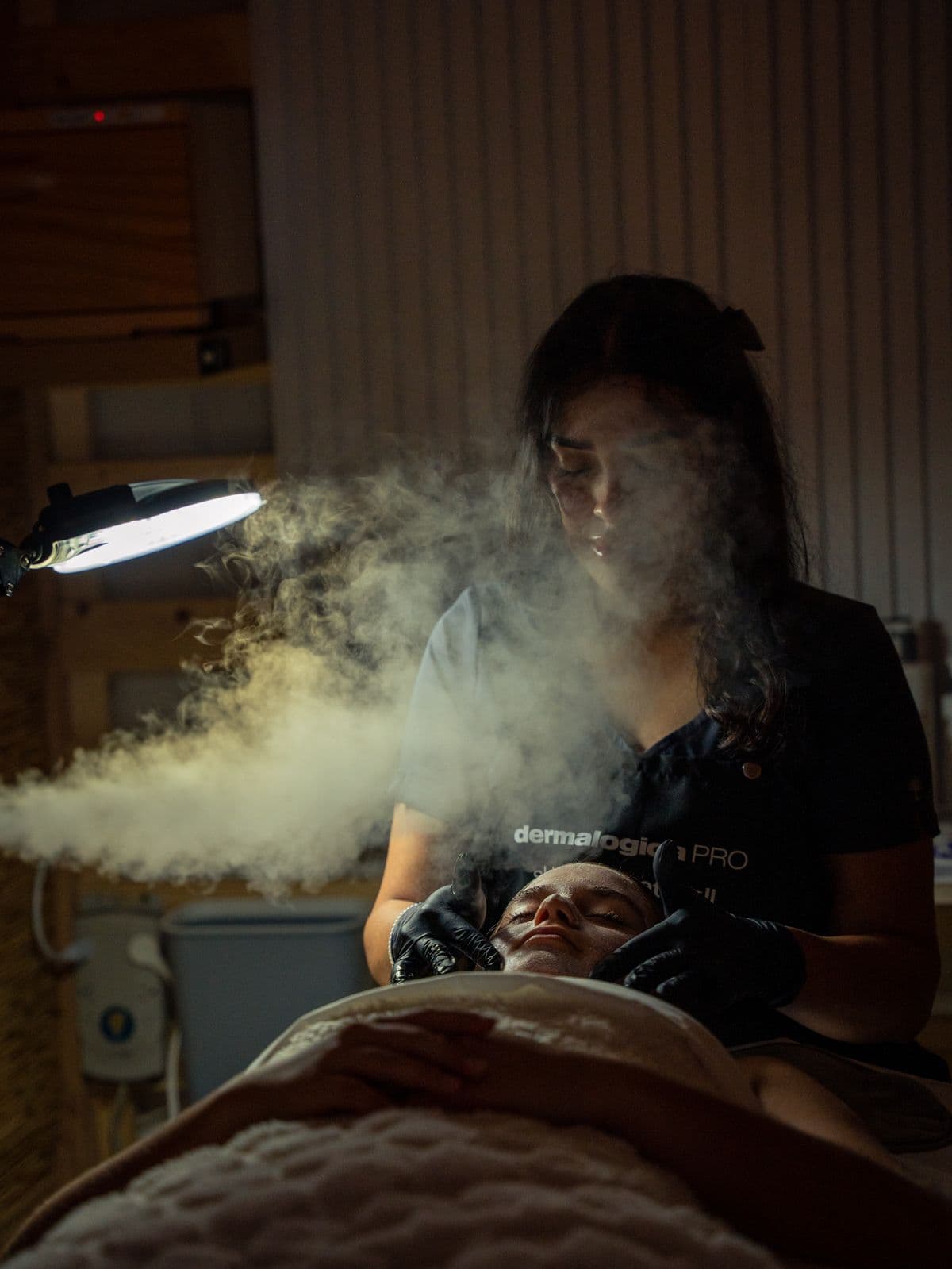 A calming, gentle facial-care moment